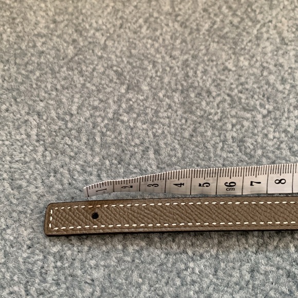 Authentic New Hermes Belt Leather Strap Reversible (no buckle) 70CM étoupe/noir - Picture 11 of 12